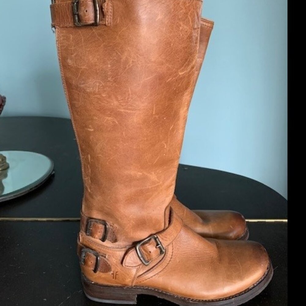 Frye Tall Boots Woman 8.5 Ankle Calf Buckle Straps
